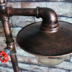Industrial Steampunk Copper Water Pipe 2-Light Standing Floor Lamp Lumendat