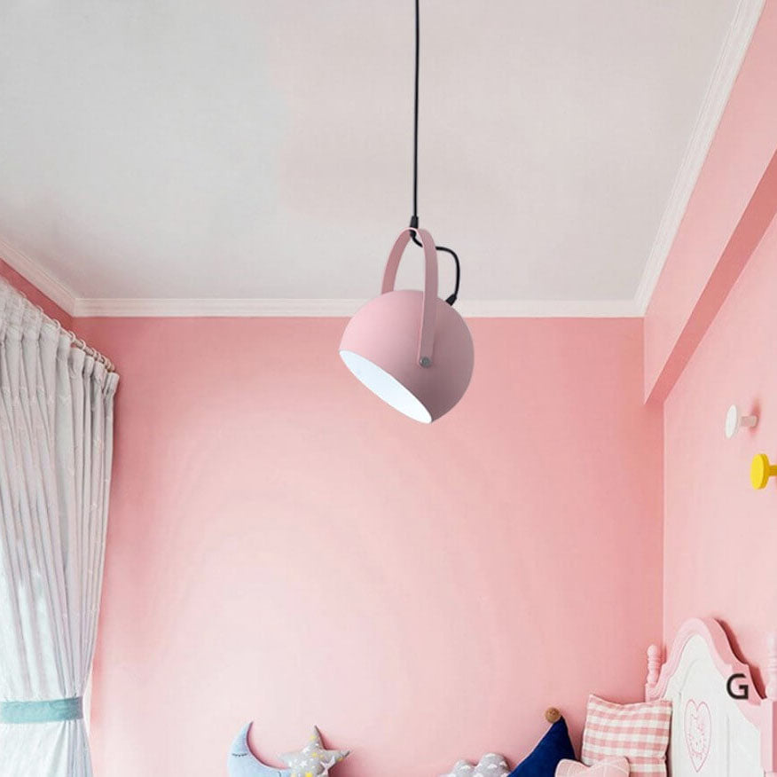 Nordic Macaron Aluminum Semicircle 1-light Pendant Light