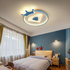 Lumendat Creative Simplicity Round Crown Diamond Acrylic Shade LED Kids Flush Mount Ceiling Light Lumendat