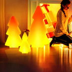Modern Art Deco Waterproof Solar Rechargeable PE Christmas Tree LED RGB Landscape Lighting Outdoor Light For Garden Lumendat