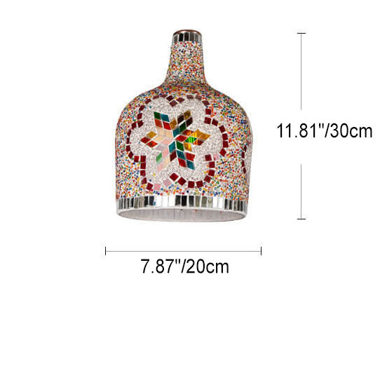 Modern Creative Stained Glass Bottle 1-light Pendant Light BulbSquare