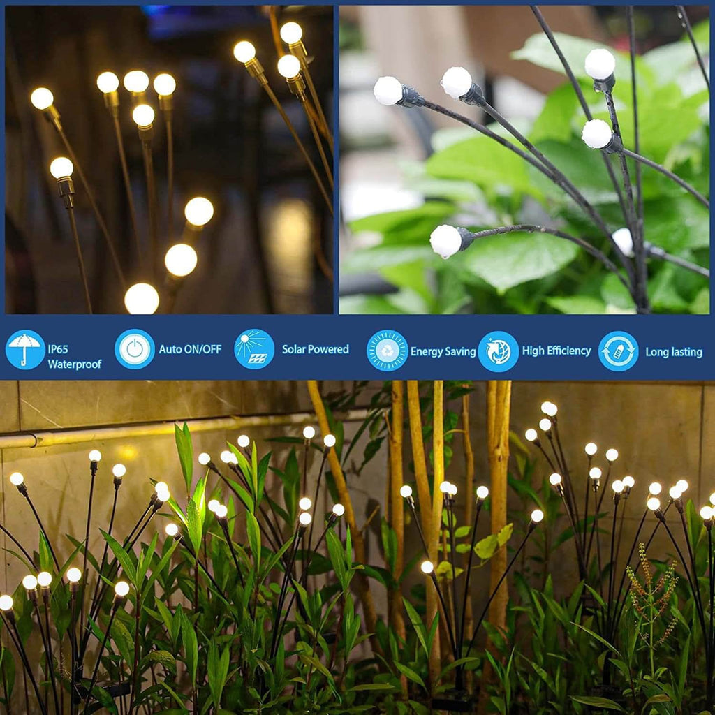 Modern Decorative Solar Firefly Waterproof ABS LED Lawn Insert Ground Outdoor Landscape Lighting Lumendat