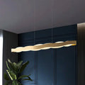 Modern Luxury Stainless Steel Long Bar Acrylic LED Chandelier BulbSquare