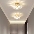 Creative Gold Double Layer Overlap Design LED Semi-flush Mount Light
