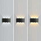 Modern Minimalist Waterproof Cylinder Rectangular Aluminium Iron Acrylic LED Wall Sconce Lamp For Outdoor Patio