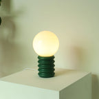 Vintage Orange Solid Glass 1-Light Table Lamp Lumendat