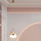 Lumendat Contemporary Nordic Kids Resin PVC PE Castle 1-Light Pendant Light For Bedroom Lumendat