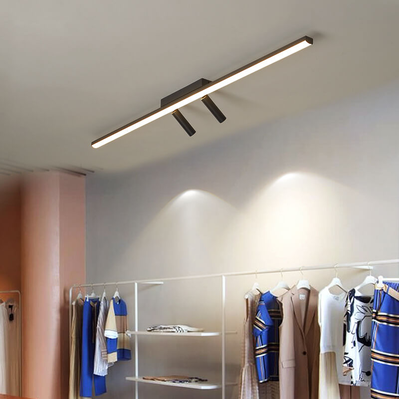 Nordic Minimalist Acrylic Long Strip Track Spotlight LED Flush Mount Ceiling Light Lumendat