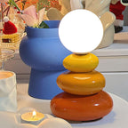 Modern Minimalist Pebble Ceramic Glass USB LED Table Lamp Lumendat