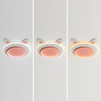 Lumendat Modern Simplicity Kids Iron Acrylic Rabbit Round LED Flush Mount Ceiling Light For Bedroom Lumendat