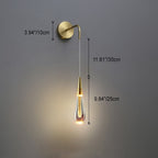 Modern Luxury Teardrop Shape Crystal LED Wall Sconce Lamp For Bedroom