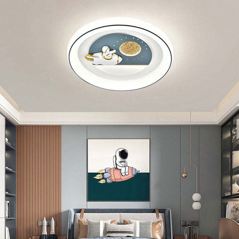 Lumendat Childlike Eye Protection Cartoon Space Villain LED Flush Mount Light Lumendat