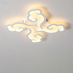 Modern Minimalist Xiang Yun Iron Acrylic LED Semi-Flush Mount Ceiling Light For Living Room