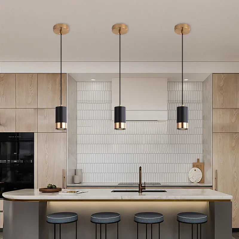 Nordic Minimalist Column Iron Mini 1-light Pendant Light Lumendat