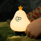Lumendat Creative Cartoon Pear Silicone Timing LED Night Light Table Lamp Lumendat