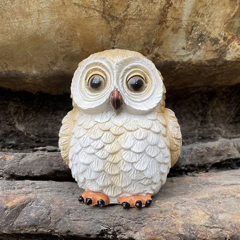 Solar Modern Creative Resin Owl Decoration LED Outdoor Landscape Light Lumendat