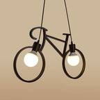 Lumendat Contemporary Creative Bicycle Shape Iron 2-Light Kids Chandelier For Living Room & Bedroom Lumendat