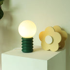 Vintage Orange Solid Glass 1-Light Table Lamp Lumendat