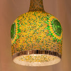 Modern Creative Stained Glass Bottle 1-light Pendant Light BulbSquare