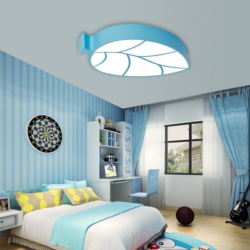 Lumendat Modern Simplicity Kids Metal Acrylic Foliage Elliptical LED Flush Mount Ceiling Light For Bedroom Lumendat