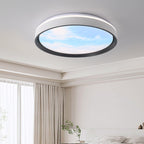 Modern Simplicity Iron Acrylic Round Square Rectangular Sunny Sky LED Flush Mount Ceiling Light For Living Room Lumendat