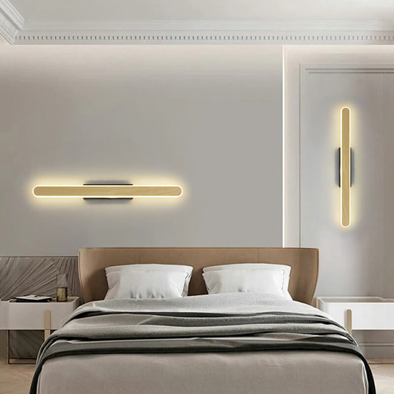 Scandinavian Modern Minimalist Wood LED Vanity Light Wall Sconce Lamp Lumendat
