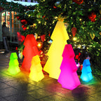 Modern Art Deco Waterproof Solar Rechargeable PE Christmas Tree LED RGB Landscape Lighting Outdoor Light For Garden Lumendat