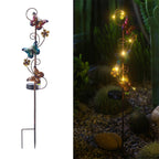 Solar Iron Hummingbird Butterfly Dragonfly Garden Lawn Landscape Light Lumendat
