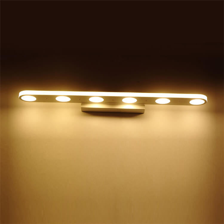Modern Simple White Long Oval Acrylic Vanity Light 4/6 Light Wall Sconce Lamp Lumendat