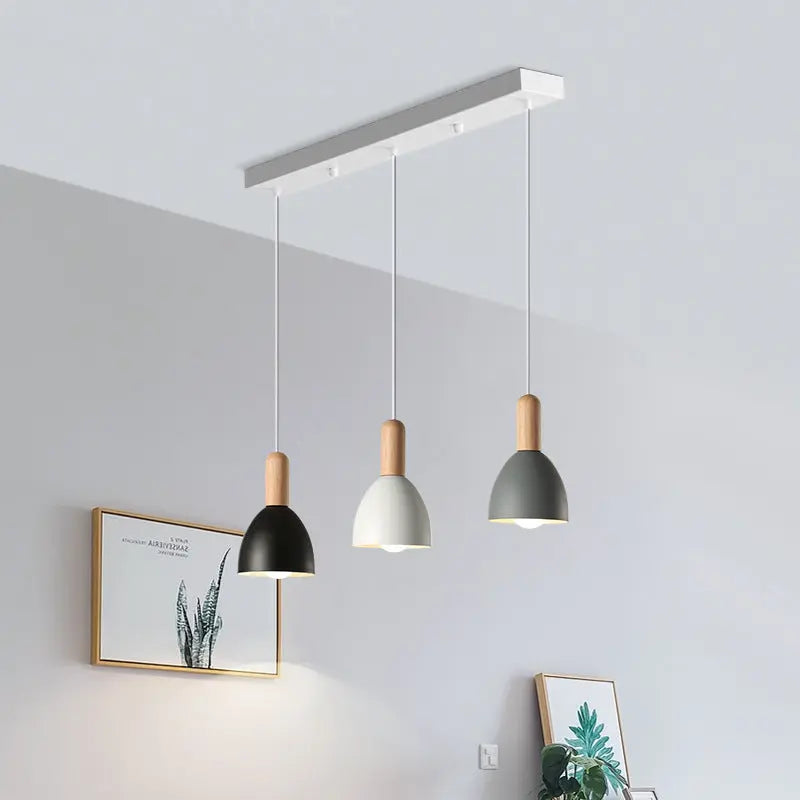 Nordic Minimalist Macaron Solid Color 1/3-light Chandelier Lumendat