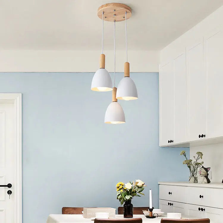 Nordic Minimalist Macaron Solid Color 1/3-light Chandelier Lumendat