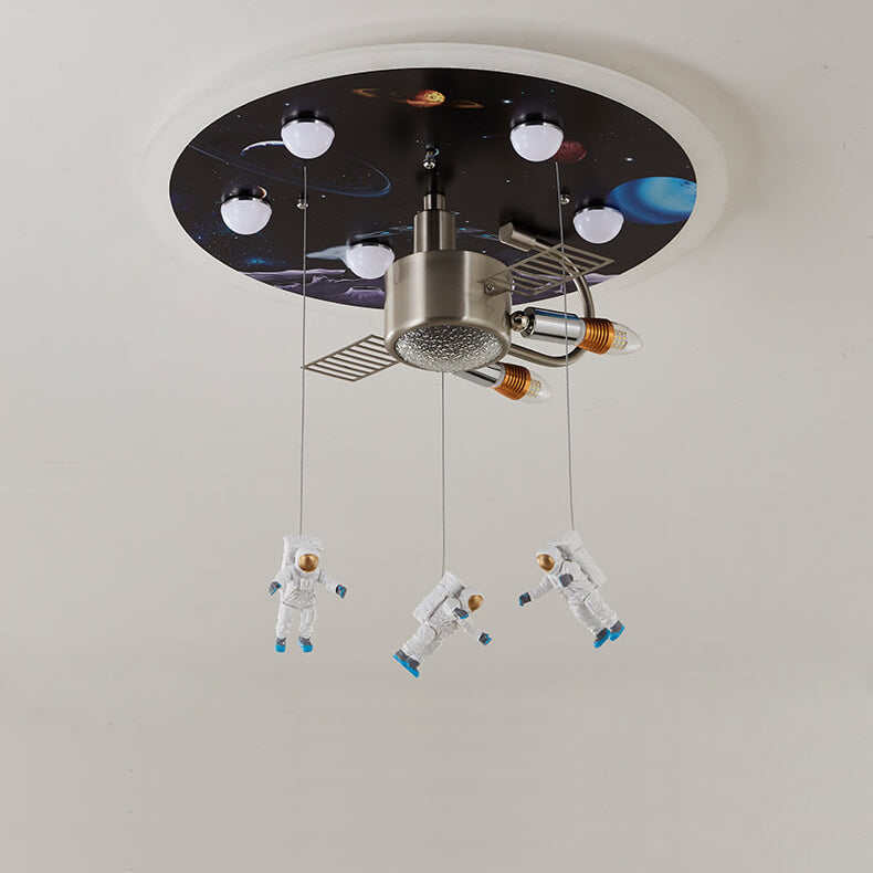Lumendat Cartoon Creative Astronaut LED Kids Flush Mount Ceiling Light Lumendat