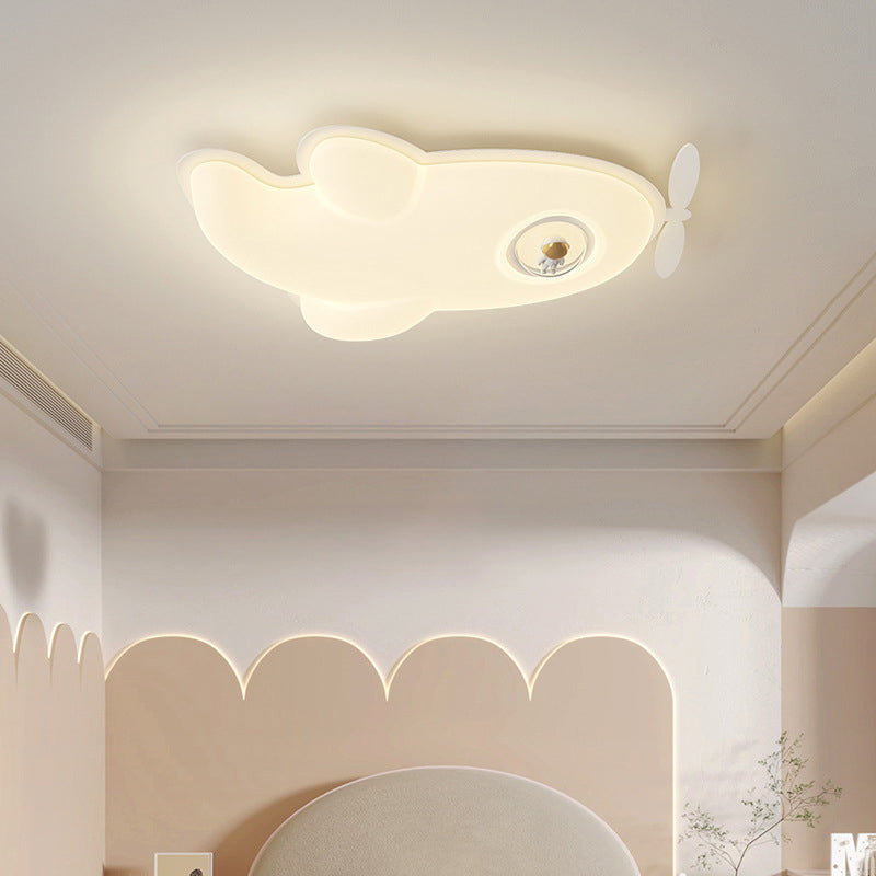 Lumendat Contemporary Nordic Kids Iron PE Plane LED Flush Mount Ceiling Light For Bedroom Lumendat