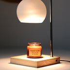 Modern Simple Solid Wood Candle Spherical 1-Light Melting Wax Table Lamp Lumendat