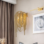 Lumendat Postmodern Luxury Aluminum Chain Tassel 2-Light Wall Sconce Lumendat