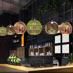 Modern Creative 3d Colorful Fireworks Glass Dome 2/3 Light Island Light Chandelier Lumendat