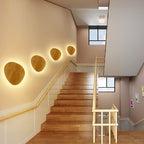 Modern Minimalist Round Irregular Oval Wood LED Wall Sconce Lamp For Living Room Lumendat