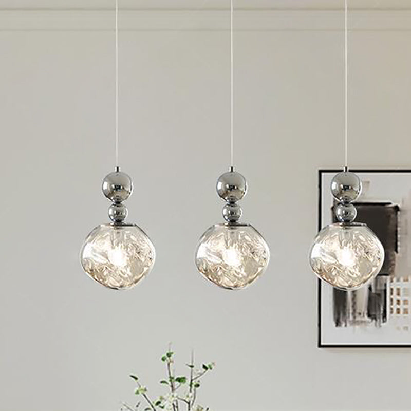 Contemporary Scandinavian Lava Ball Iron Acrylic 1-light Pendant Light for Bedroom