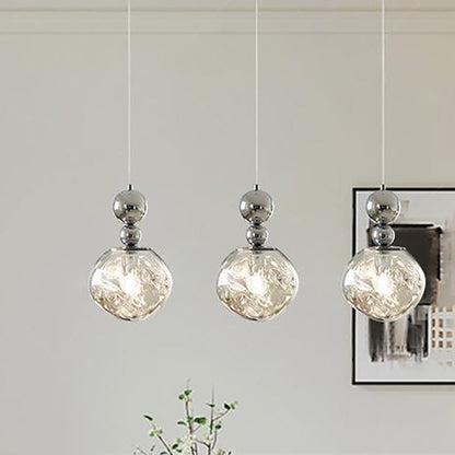 Contemporary Scandinavian Lava Ball Iron Acrylic 1-light Pendant Light for Bedroom