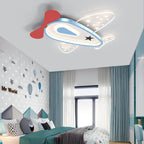Lumendat Cartoon Creative Aircraft Iron Acrylic Kids LED Flush Mount Ceiling Light Lumendat