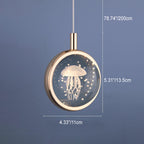 Modern Minimalist Round Ball Aluminum Crystal LED Pendant Light for Bedroom BulbSquare