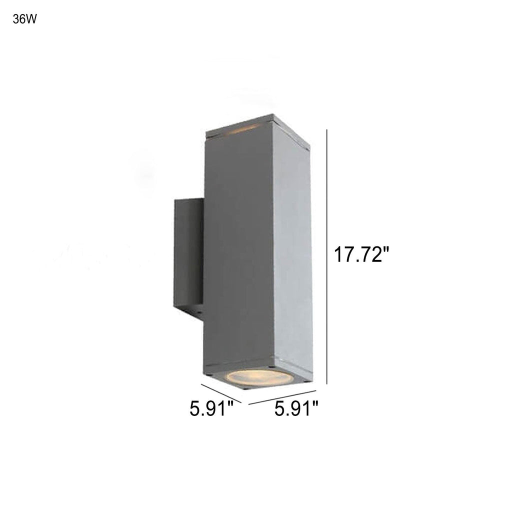 Modern Minimalist Square Column LED Luminous Outdoor Waterproof Wall Sconce Lamp Lumendat