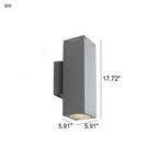 Modern Minimalist Square Column LED Luminous Outdoor Waterproof Wall Sconce Lamp Lumendat
