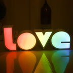 Creative LOVE Letters Wedding Valentines LED Decoration Night Light Table Lamp Lumendat