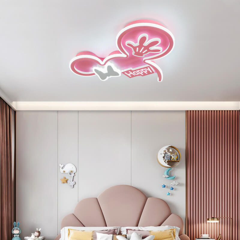 Lumendat Cartoon Creative Minnie LED Kids Flush Mount Ceiling Light Lumendat