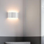 Minimalist Solid Color Iron Half-circle LED Wall Sconce Lamp