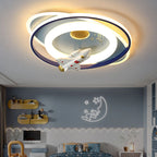 Lumendat Modern Creative Kids Iron Cartoon Astronaut Rocket LED Flush Mount Ceiling Light Lumendat