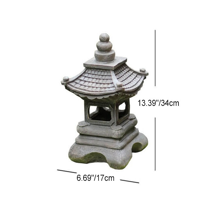 Japanese Zen Solar Waterproof Pagoda Stone LED Outdoor Garden Decoration Landscape Light Lumendat
