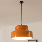 Contemporary Scandinavian Double Round Iron 1-light Pendant Light for Living Room BulbSquare