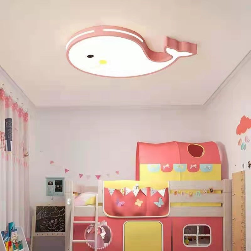 Lumendat Contemporary Creative Cartoon Whale Acrylic LED Kids Flush Mount Ceiling Light For Bedroom Lumendat